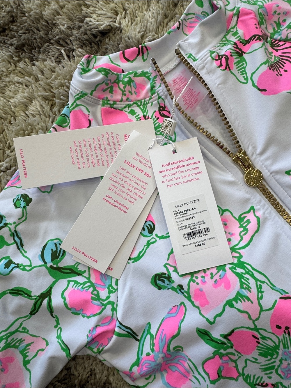 Lilly Pulitzer Randee Rashguard One Piece - Picture 7 of 9